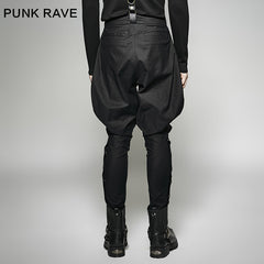 K-269 Military Elastic Twill Denim Baggy Gothic Pants For Men?-??Punk Rave Clothing