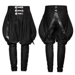 K-269 Military Elastic Twill Denim Baggy Gothic Pants For Men?-??Punk Rave Clothing