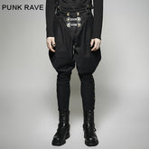 K-269 Military Elastic Twill Denim Baggy Gothic Pants For Men?-??Punk Rave Clothing