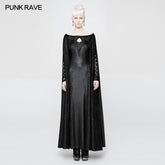 WQ-363 Mysterious Domineering Gothic Dress With Cape?-??Punk Rave Clothing
