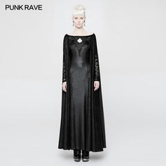 WQ-363 Mysterious Domineering Gothic Dress With Cape?-??Punk Rave Clothing