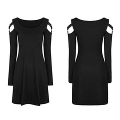 WQ-346 Women Knitting Slim Punk Dress With Leather Loop Design?-??Punk Rave Clothing