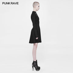 OQ-366 Daily High Elastic Knitted Punk Dress For Women?-??Punk Rave Clothing