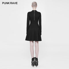 OQ-366 Daily High Elastic Knitted Punk Dress For Women?-??Punk Rave Clothing