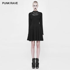 OQ-366 Daily High Elastic Knitted Punk Dress For Women?-??Punk Rave Clothing