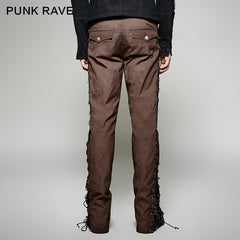 K-270 Steampunk Hipster Mens Hip Hop Wide Leg Punk Pants?-??Punk Rave Clothing