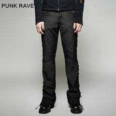 K-270 Steampunk Hipster Mens Hip Hop Wide Leg Punk Pants?-??Punk Rave Clothing