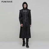 WY-854 Personality Printing Leather Spliced Punk Coat For Men & Women?-??Punk Rave Clothing