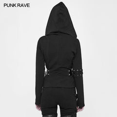 WY-903 Witch Short Hooded Cardigan Punk Sweater Coat?-??Punk Rave Clothing