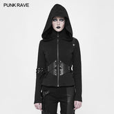 WY-903 Witch Short Hooded Cardigan Punk Sweater Coat?-??Punk Rave Clothing