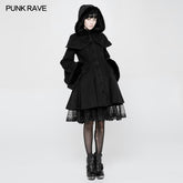 WLY-078 Lolita Woolen Medium-length Swallow Tail Gothic Coat?-??Punk Rave Clothing