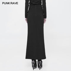 WQ-357 Handsome Military Uniform Long Punk Skirt For Women?-??Punk Rave Clothing