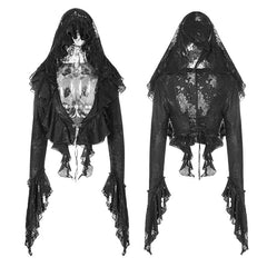 WY-886 Gothic Decadent Short Coat Lace Mesh Shrug Bolero?-??Punk Rave Clothing