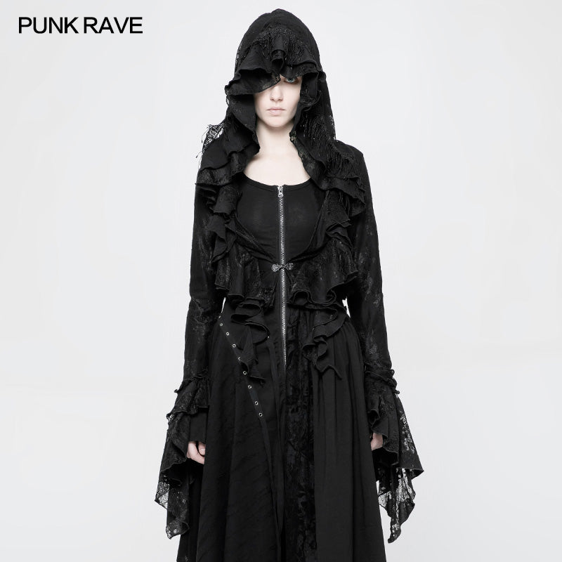 WY-886 Gothic Decadent Short Coat Lace Mesh Shrug Bolero?-??Punk Rave Clothing