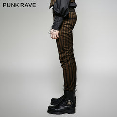 K-271 Rugged Stripes High Grade Suit Elegant Gothic Pants?-??Punk Rave Clothing