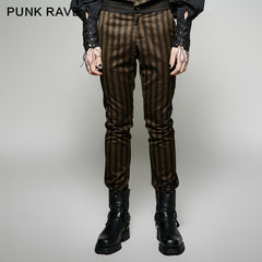 K-271 Rugged Stripes High Grade Suit Elegant Gothic Pants?-??Punk Rave Clothing
