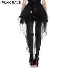LQ-072 Lolita Bunny Mesh Two-wear Short Gothic Skirts?-??Punk Rave Clothing