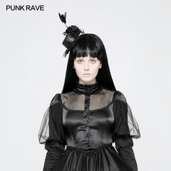 WLS-052 Lovely Gothic Accessory Soft Woven Flowers Lace Lolita Hat?-??Punk Rave Clothing
