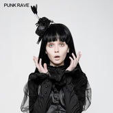 WLS-052 Lovely Gothic Accessory Soft Woven Flowers Lace Lolita Hat?-??Punk Rave Clothing