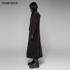 WY-908 Detachable Gentleman Style Velvet Leather Splice Punk Jacket?-??Punk Rave Clothing