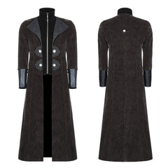 WY-908 Detachable Gentleman Style Velvet Leather Splice Punk Jacket?-??Punk Rave Clothing