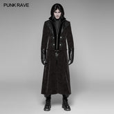 WY-908 Detachable Gentleman Style Velvet Leather Splice Punk Jacket?-??Punk Rave Clothing