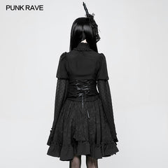 WLY-075 Kawaii Classic Lolita Trumpet Sleeve Gothic Shirt For Women?-??Punk Rave Clothing