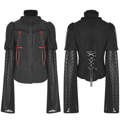 WLY-075 Kawaii Classic Lolita Trumpet Sleeve Gothic Shirt For Women?-??Punk Rave Clothing