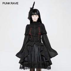 WLY-075 Kawaii Classic Lolita Trumpet Sleeve Gothic Shirt For Women?-??Punk Rave Clothing