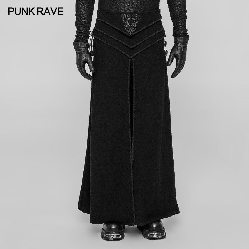 WQ-371 Retro Jacquard Embroidery Mens Gothic Skirt?-??Punk Rave Clothing