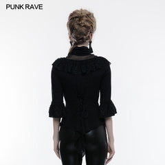 WY-830 Gothic Phoenix Tail Three-Quarter Sleeves Shirt For Women?-??Punk Rave Clothing