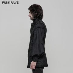 WY-849 Victoria Gorgeous Jacquard Long Gothic Vest For Men?-??Punk Rave Clothing