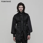 WY-849 Victoria Gorgeous Jacquard Long Gothic Vest For Men?-??Punk Rave Clothing