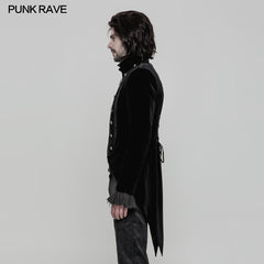 WY-857 Gorgeous Tailcoat Velvet & Jacquard Mens Gothic Dress Coat?-??Punk Rave Clothing