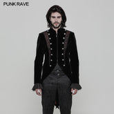 WY-857 Gorgeous Tailcoat Velvet & Jacquard Mens Gothic Dress Coat?-??Punk Rave Clothing