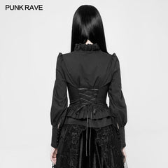 WY-889 Gothic Cotton Woven Slim Fit Shirt For Women?-??Punk Rave Clothing