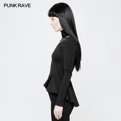 OT-521 Gothic Daily Spider Web Irregular T-shirt For Women?-??Punk Rave Clothing