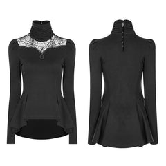 OT-521 Gothic Daily Spider Web Irregular T-shirt For Women?-??Punk Rave Clothing