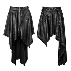 WQ-351 Asymmetric Layering Knitted Punk Skirt For Women?-??Punk Rave Clothing
