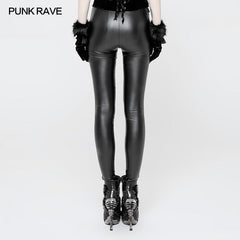 WK-328 Vampire Sweet Love Leather Gothic Leggings?-??Punk Rave Clothing