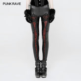 WK-328 Vampire Sweet Love Leather Gothic Leggings?-??Punk Rave Clothing
