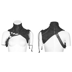 WS-260 Steampunk Embossed Leather Collar And Shoulder Harness Accessories For Women?-??Punk Rave Clothing