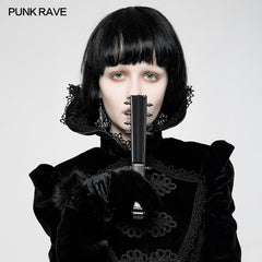 WS-268 black Rivet Handheld Fold Fan Punk Accessories?-??Punk Rave Clothing