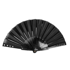 WS-268 black Rivet Handheld Fold Fan Punk Accessories?-??Punk Rave Clothing