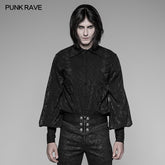 OY-912 Mens Jacquard Pleated Front Gothic Shirt?-??Punk Rave Clothing