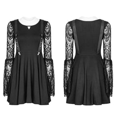 OPQ-391 Womens Lace Sleeves Punk Dress With Straps Design?-??Punk Rave Clothing
