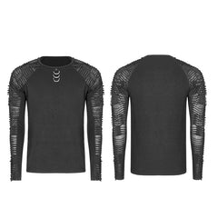 WT-524 Mens Raglan Sleeve Knit Punk T-shirt?-??Punk Rave Clothing
