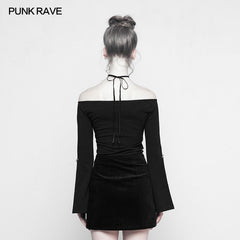 OPT-213 Mysterious Astrologers Series Strapless Punk T-shirt For Women?-??Punk Rave Clothing