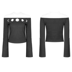 OPT-213 Mysterious Astrologers Series Strapless Punk T-shirt For Women?-??Punk Rave Clothing