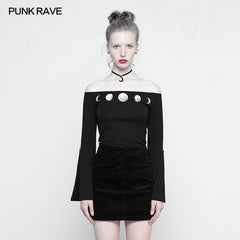 OPT-213 Mysterious Astrologers Series Strapless Punk T-shirt For Women?-??Punk Rave Clothing
